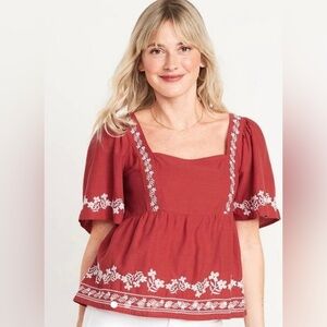 Old Navy Peasant Square Neck Blouse